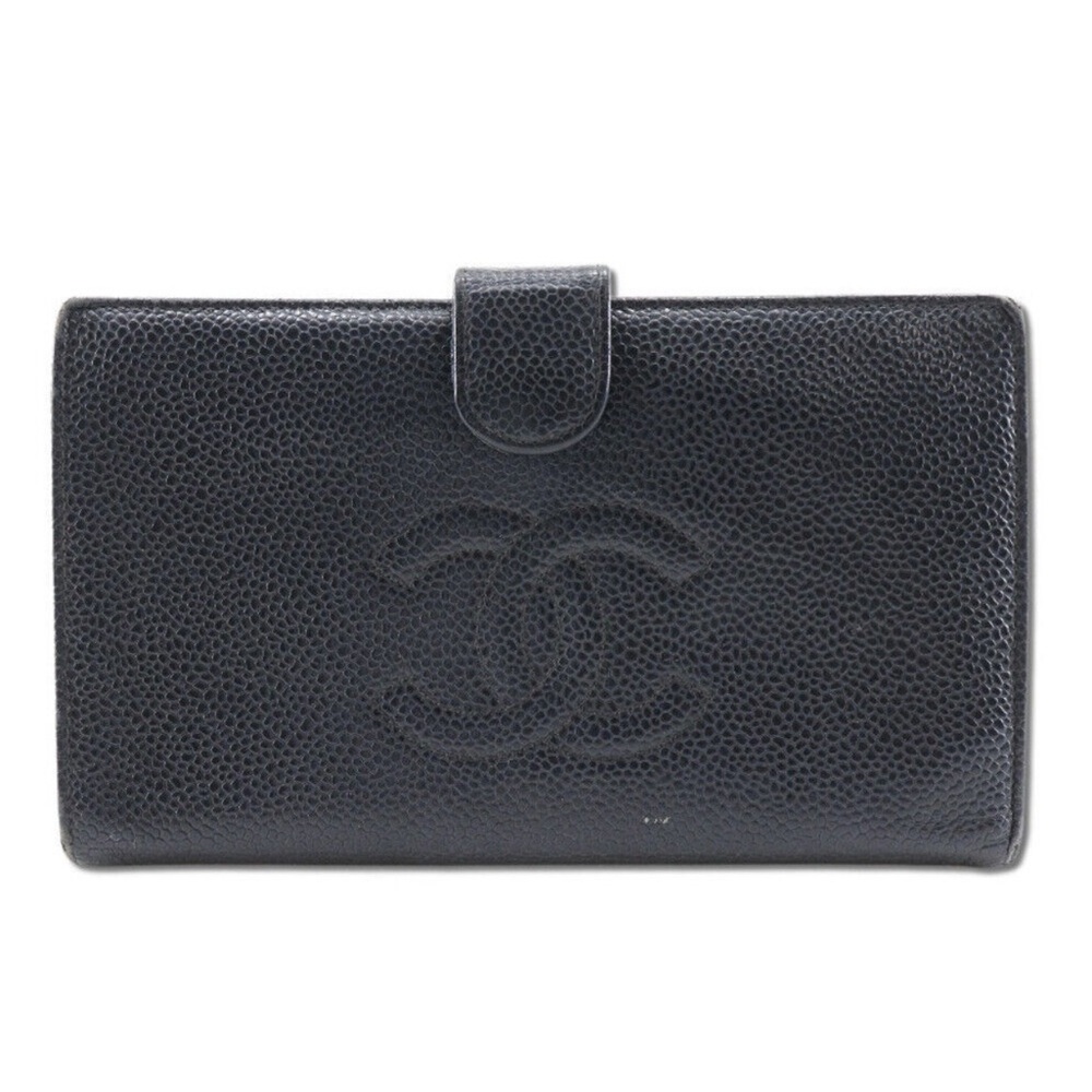 Authentic Chanel caviar CC wallet woc